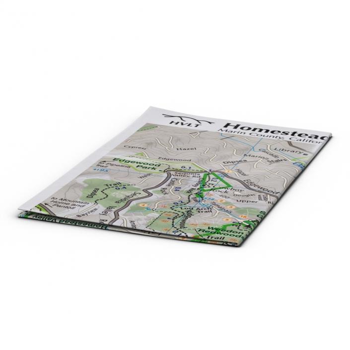 3D Trail Map Folded