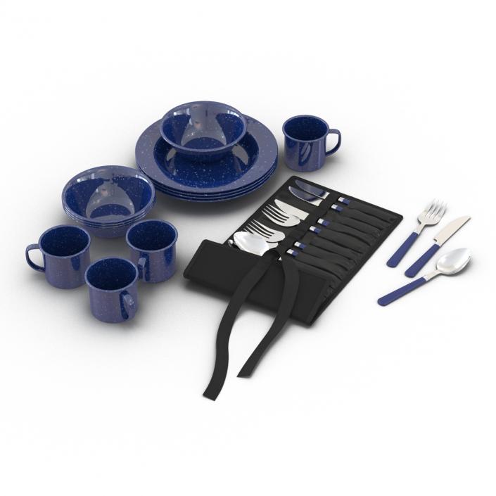 Camping Dishes and Utensils 3D