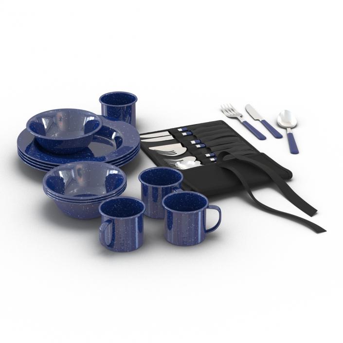 Camping Dishes and Utensils 3D