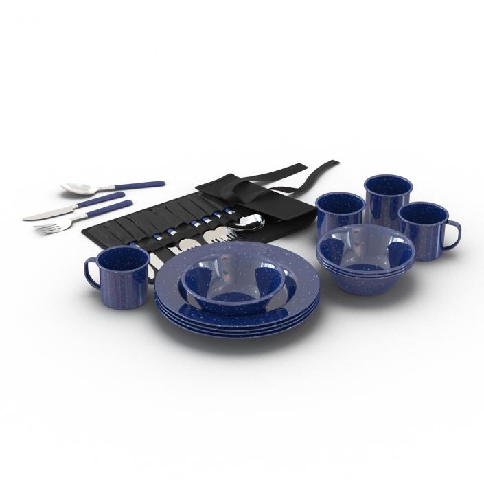 Camping Dishes and Utensils 3D