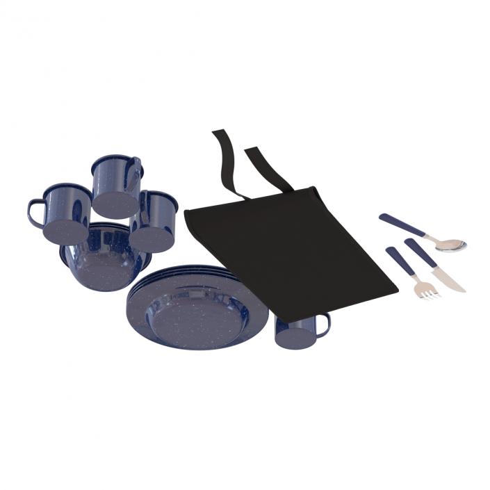 Camping Dishes and Utensils 3D