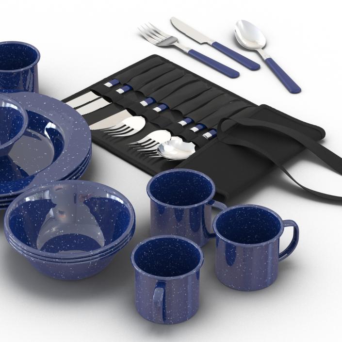 Camping Dishes and Utensils 3D