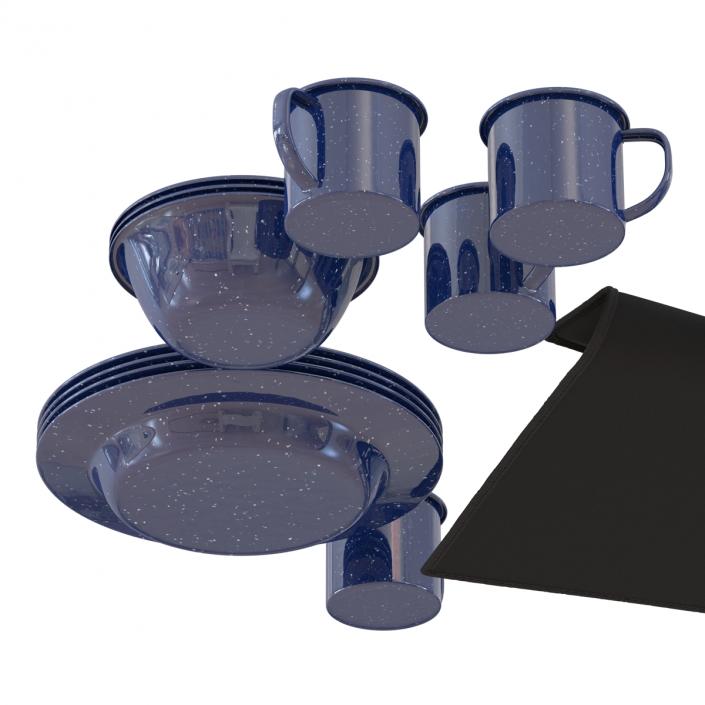 Camping Dishes and Utensils 3D