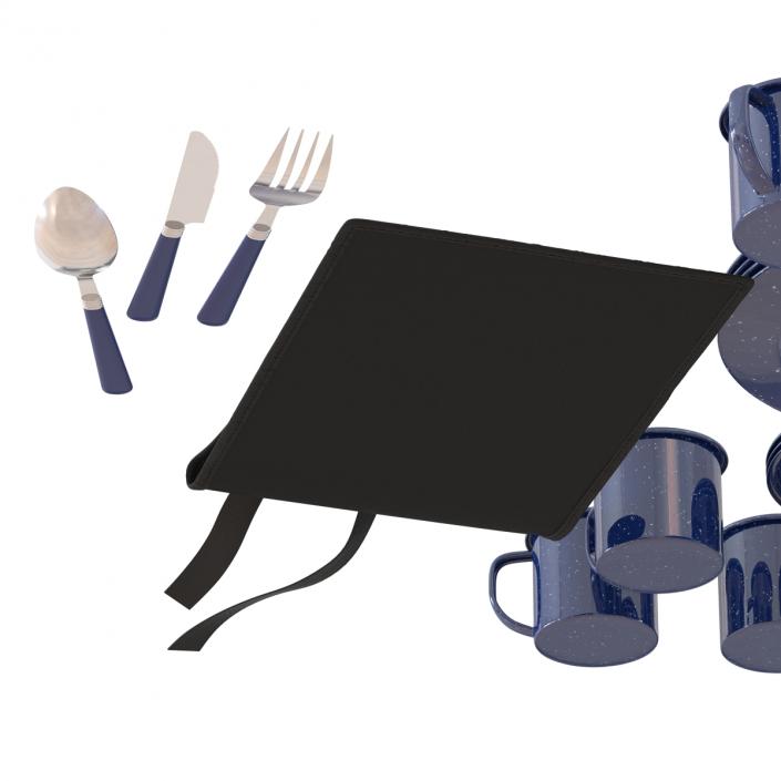 Camping Dishes and Utensils 3D