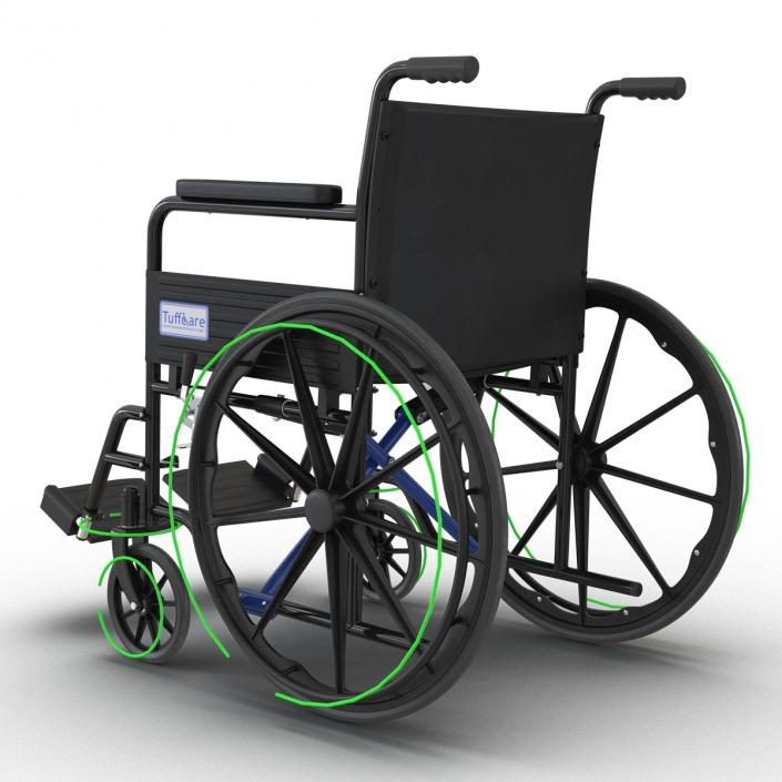 Wheelchair Rigged 3D