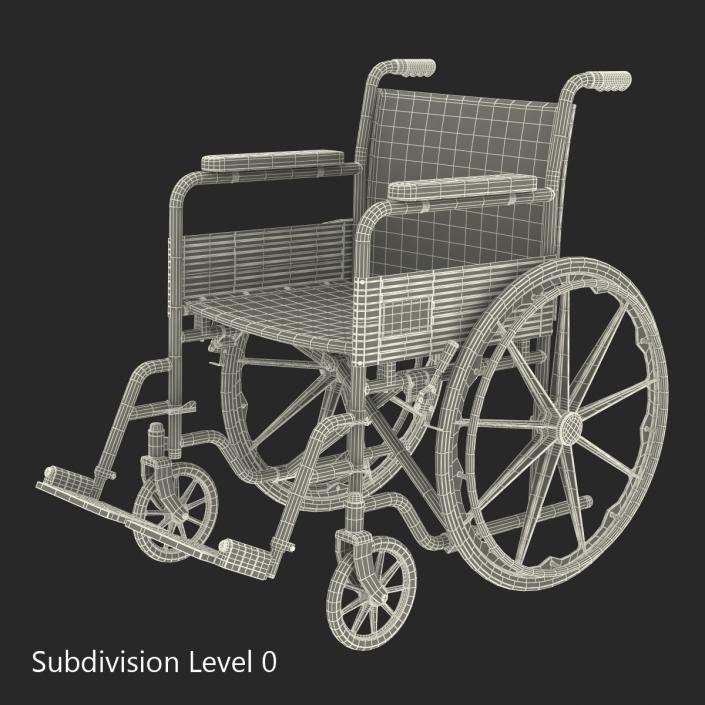 Wheelchair Rigged 3D