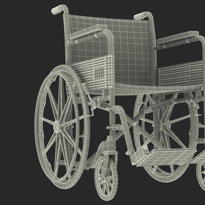 Wheelchair Rigged 3D