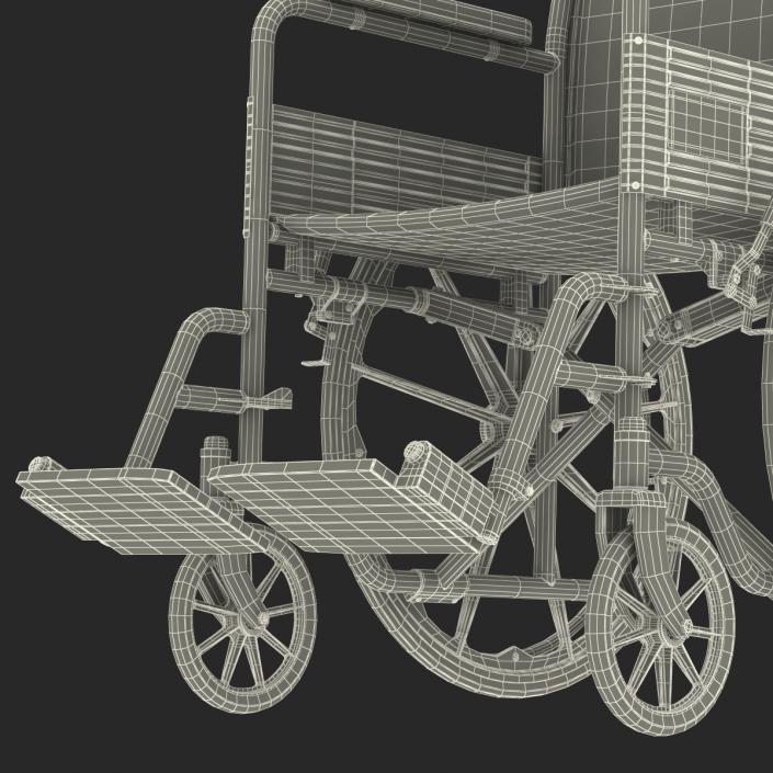 Wheelchair Rigged 3D