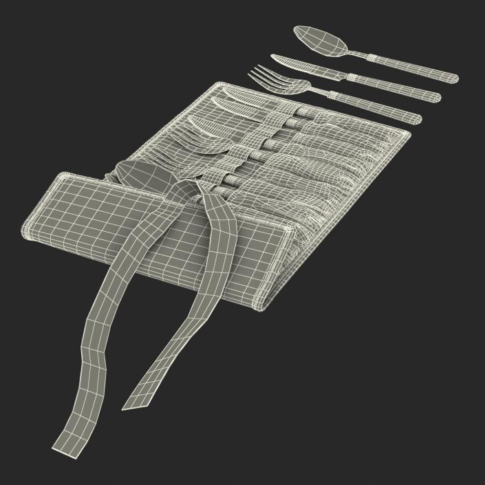 3D Picnic Cutlery Set model