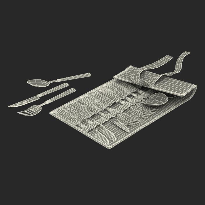 3D Picnic Cutlery Set model