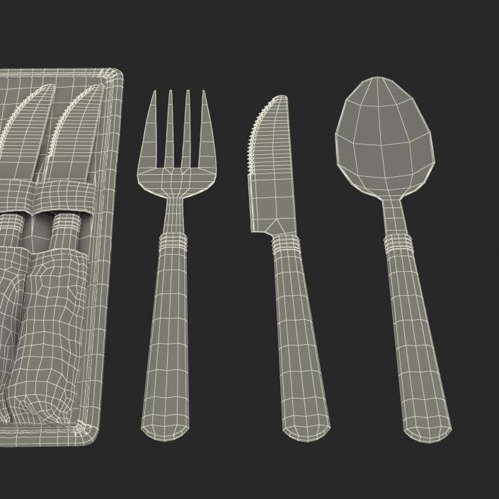 3D Picnic Cutlery Set model