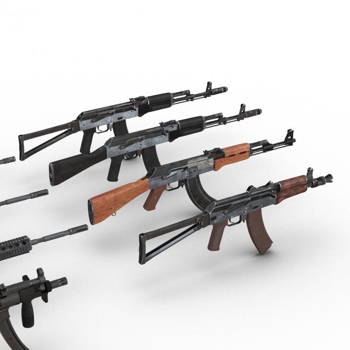 3D model Assault Rifles Collection