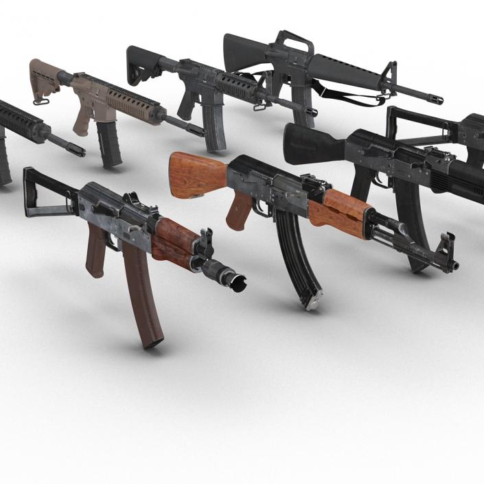 3D model Assault Rifles Collection