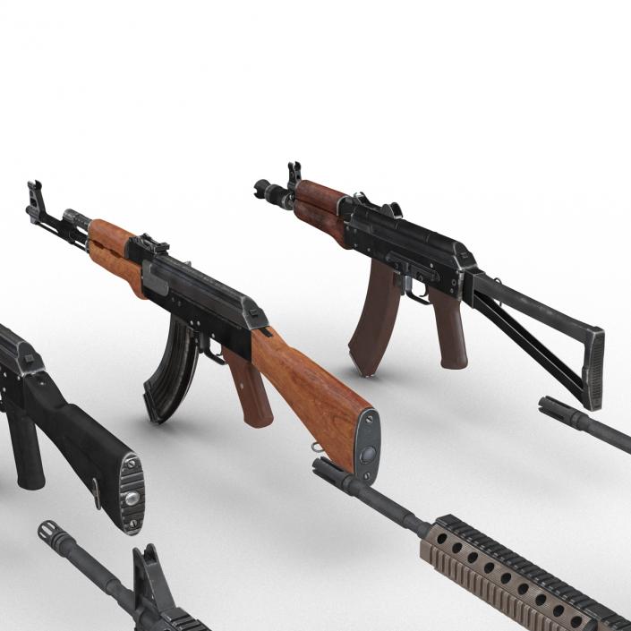 3D model Assault Rifles Collection