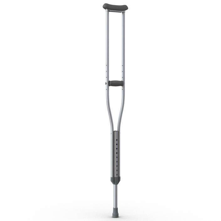 3D model Push Button Crutches