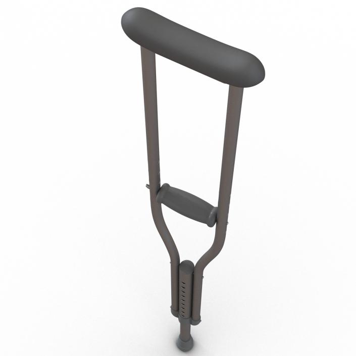 3D model Push Button Crutches