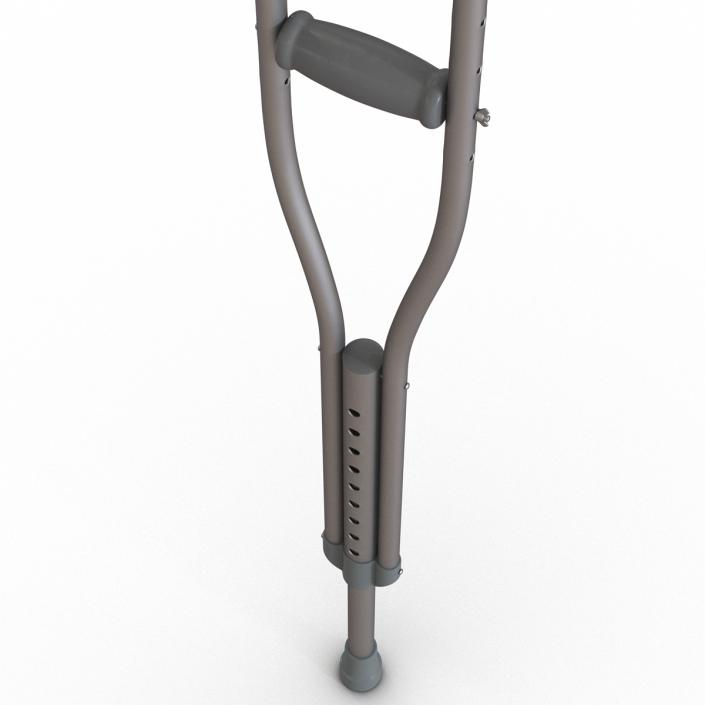 3D model Push Button Crutches