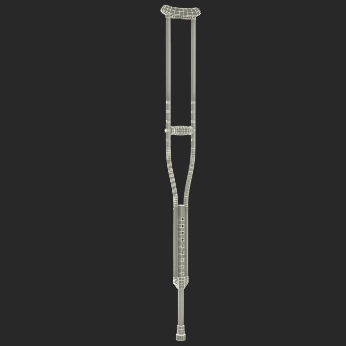 3D model Push Button Crutches