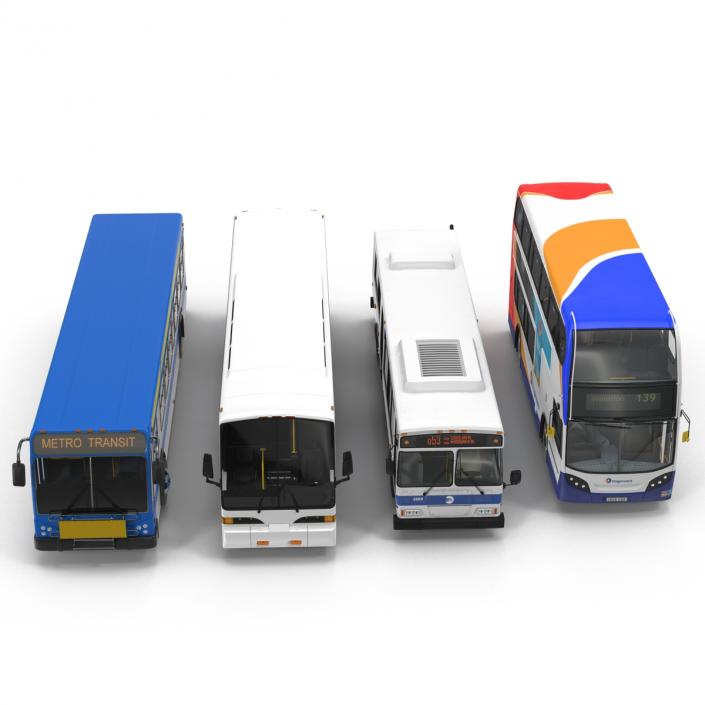 3D Buses Collection 2 model