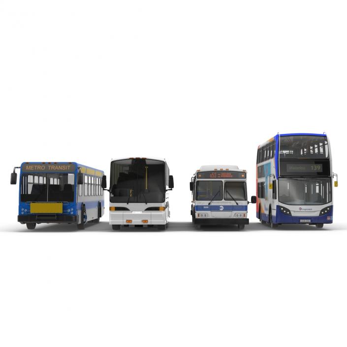 3D Buses Collection 2 model