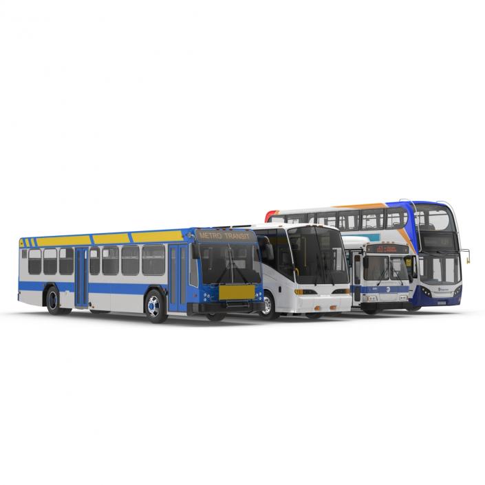 3D Buses Collection 2 model