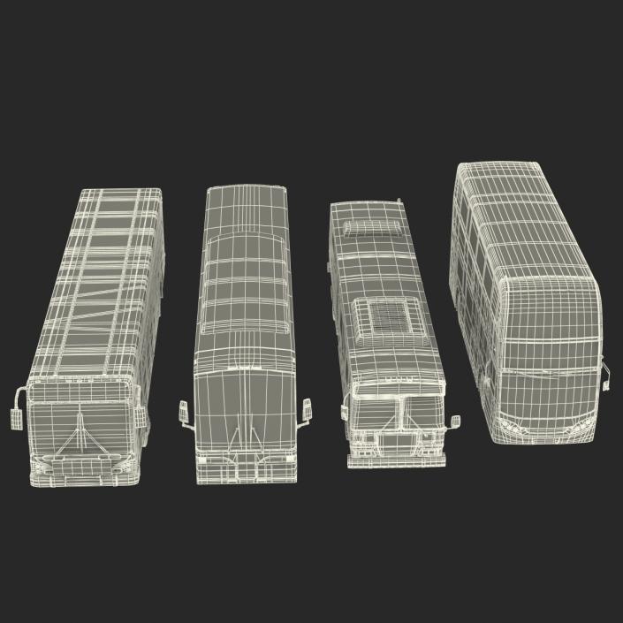 3D Buses Collection 2 model