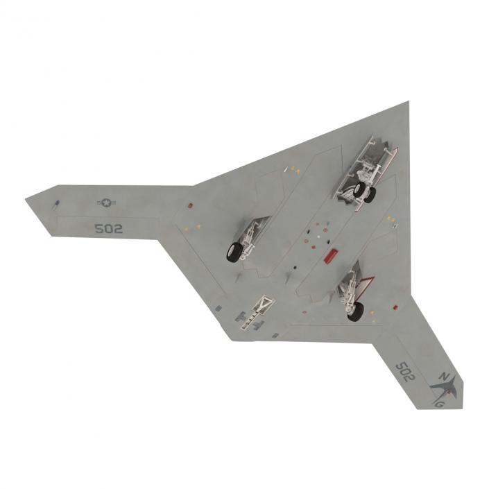 3D Northrop Grumman X-47B UAV