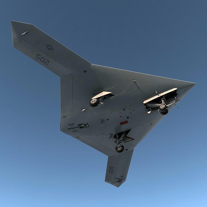 3D Northrop Grumman X-47B UAV