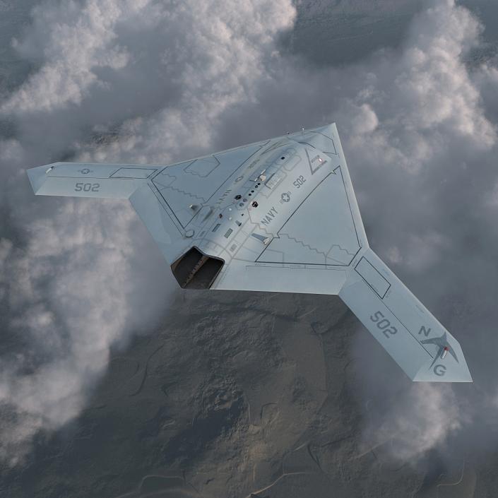 3D Northrop Grumman X-47B UAV