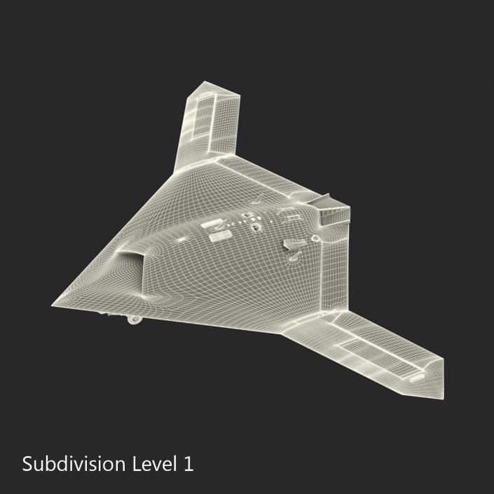 3D Northrop Grumman X-47B UAV