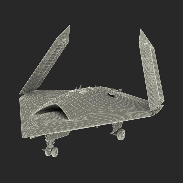 Northrop Grumman X-47B UAV Folded Wings 3D model