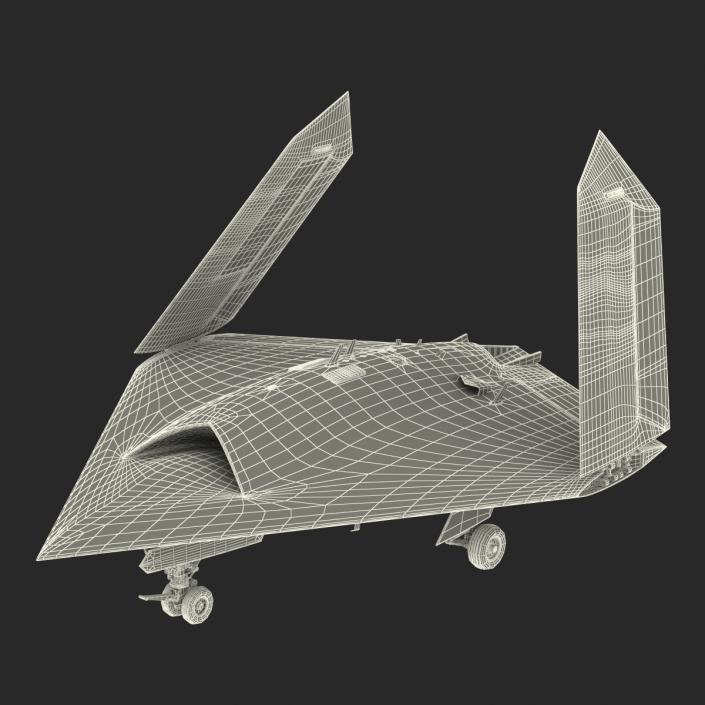 Northrop Grumman X-47B UAV Folded Wings 3D model