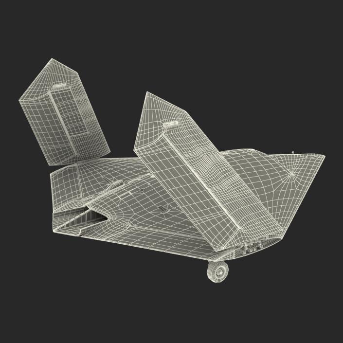 Northrop Grumman X-47B UAV Folded Wings 3D model