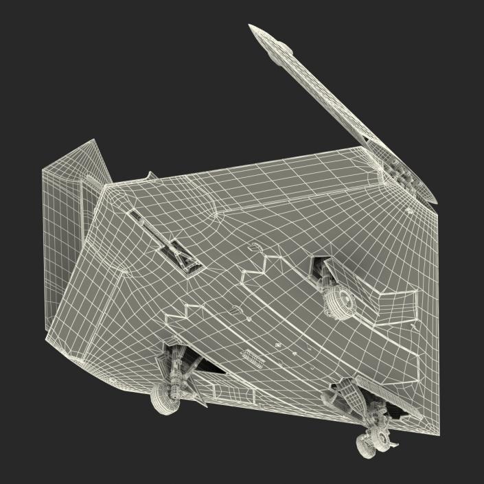 Northrop Grumman X-47B UAV Folded Wings 3D model