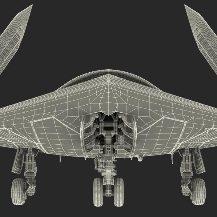 Northrop Grumman X-47B UAV Folded Wings 3D model