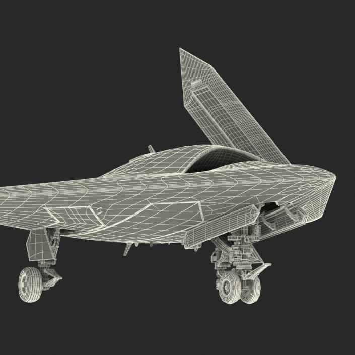 Northrop Grumman X-47B UAV Folded Wings 3D model