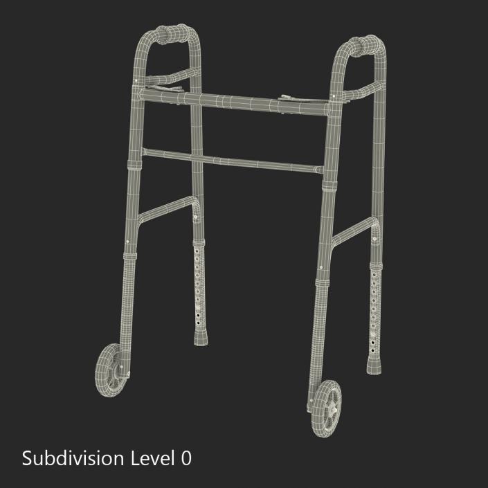 3D model Paddle Walker with Wheels