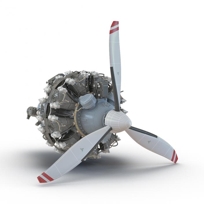 Pratt and Whitney R-2800 3D model