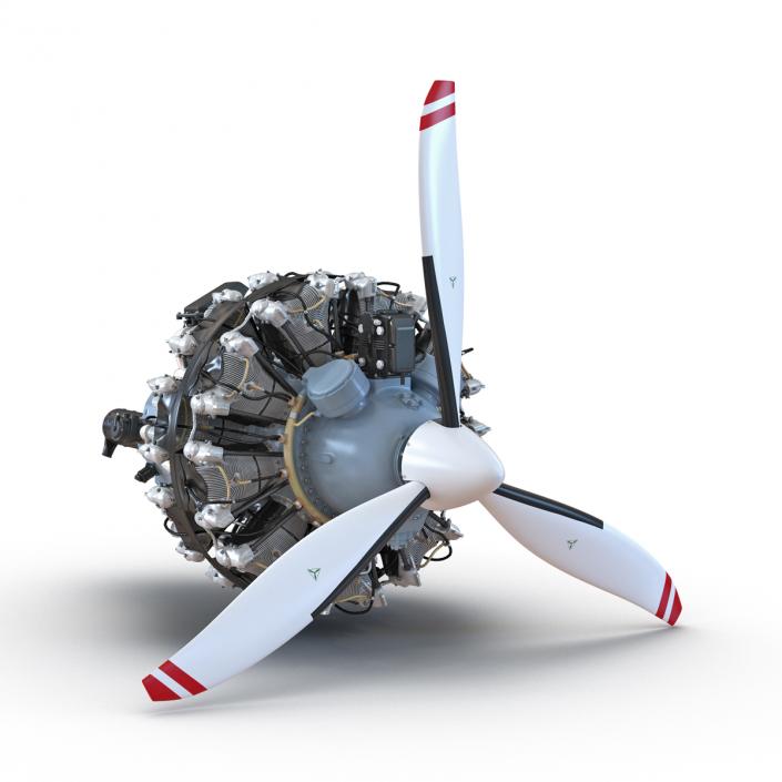 Pratt and Whitney R-2800 3D model