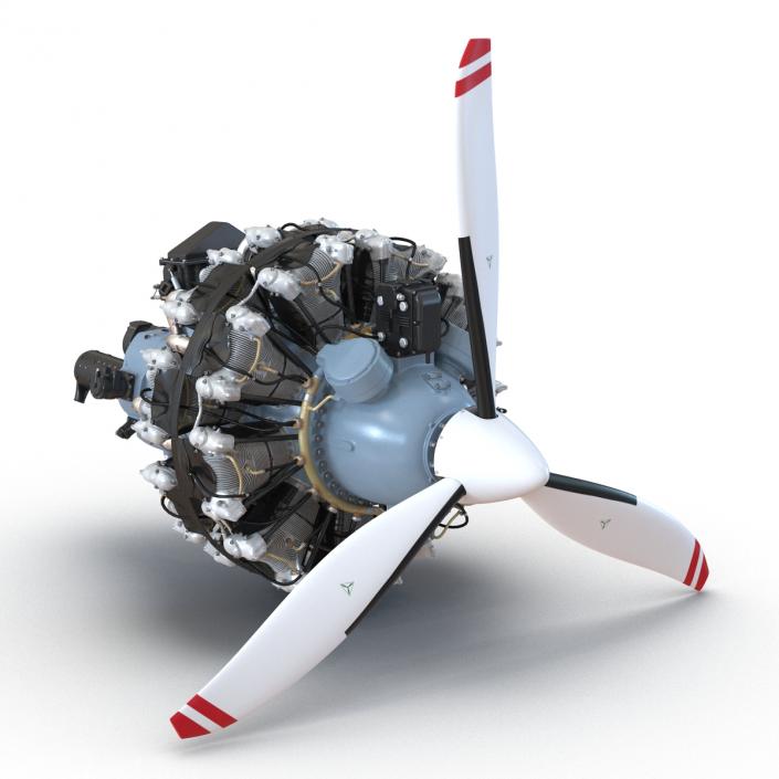 Pratt and Whitney R-2800 3D model