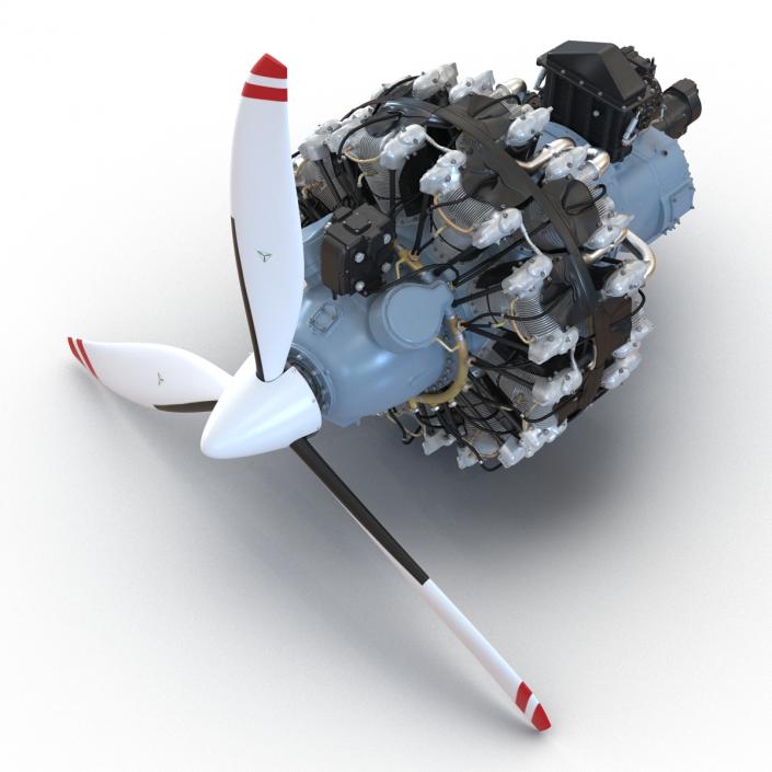 Pratt and Whitney R-2800 3D model