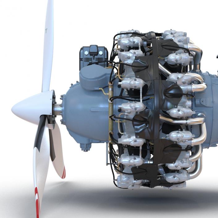 Pratt and Whitney R-2800 3D model