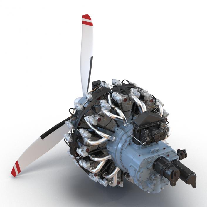 Pratt and Whitney R-2800 3D model