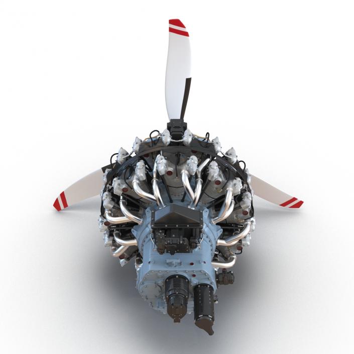 Pratt and Whitney R-2800 3D model