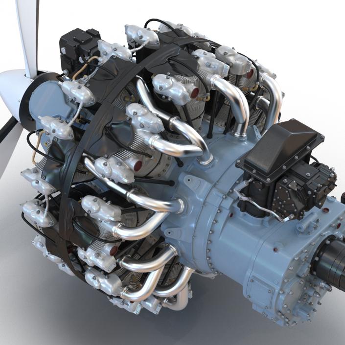 Pratt and Whitney R-2800 3D model