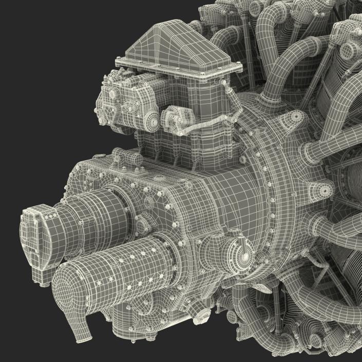 Pratt and Whitney R-2800 3D model