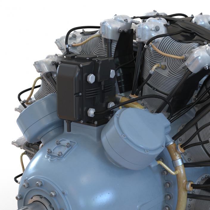 3D Radial Engine Pratt and Whitney R-2800 model