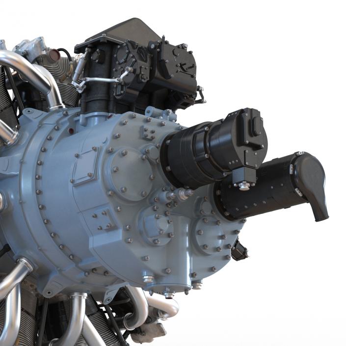 3D Radial Engine Pratt and Whitney R-2800 model