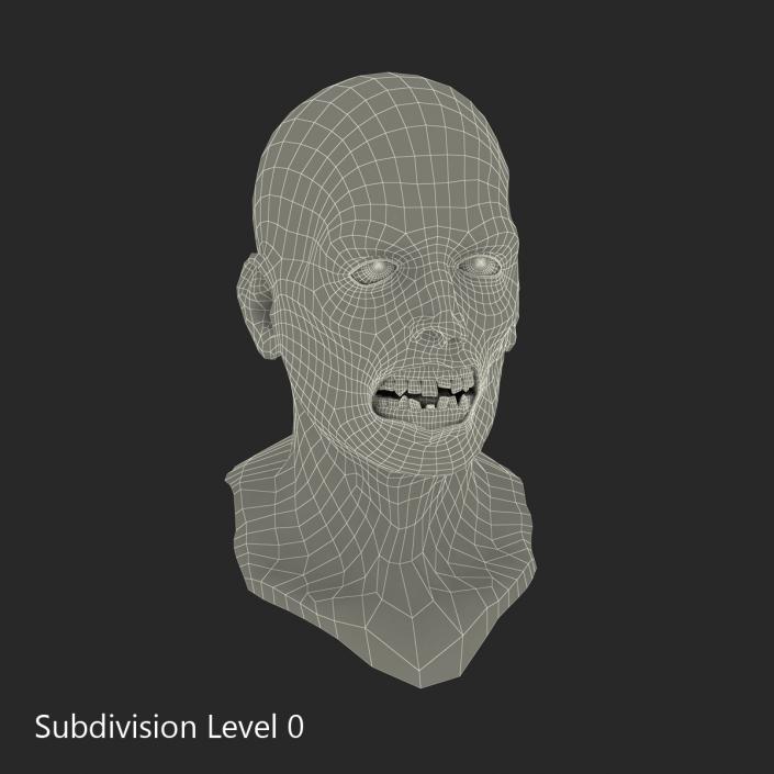 3D Zombie Head