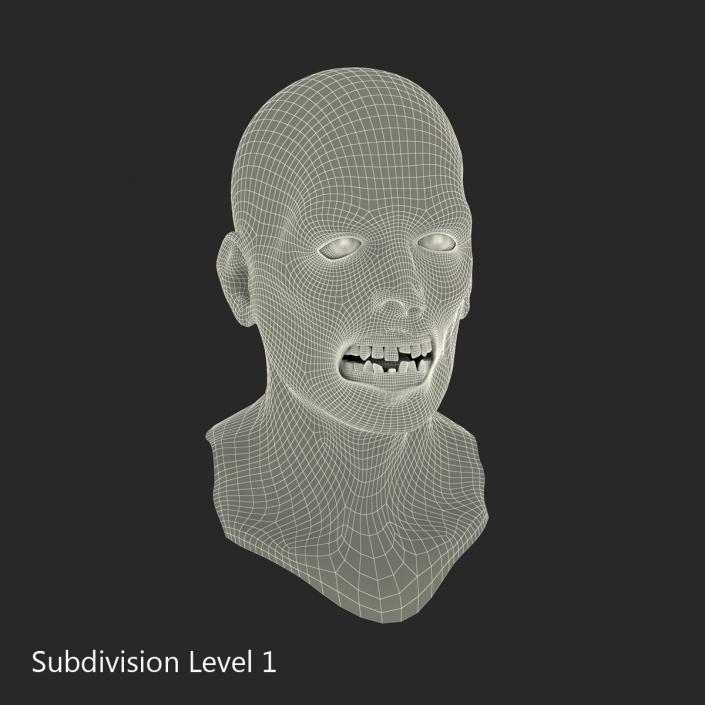 3D Zombie Head